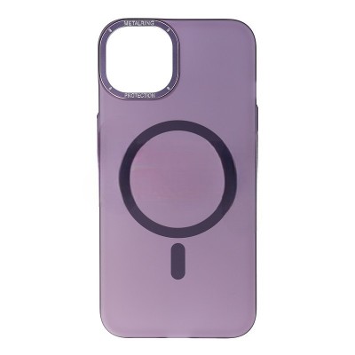 Husa iPhone 14 Pro Max, MetalRing Magsafe, Mov